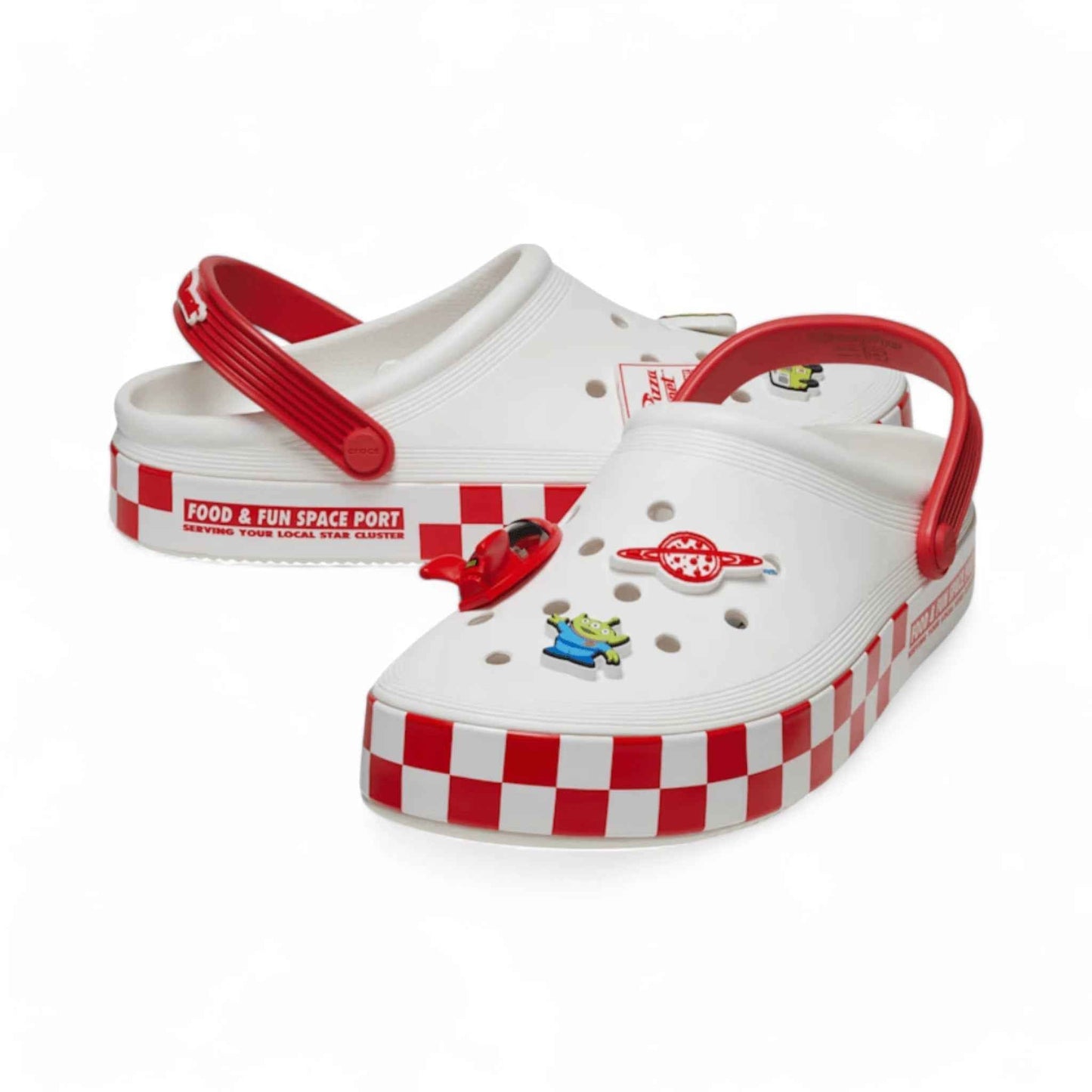 Classic Toy Story Planet Off-Court White Slippers